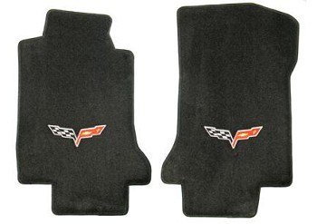 C6 Corvette Floor Mats 2007.5-13 Late (Hook)Ebony