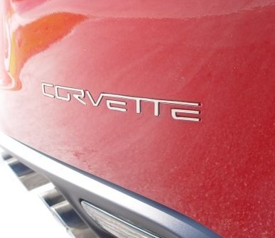 C6 Corvette Stainless Bumper Letters Inserts