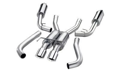 C7 Corvette CORSA SPORT Valve-Back Performance Exhaust System - Quad 4.50" Black Round Tips