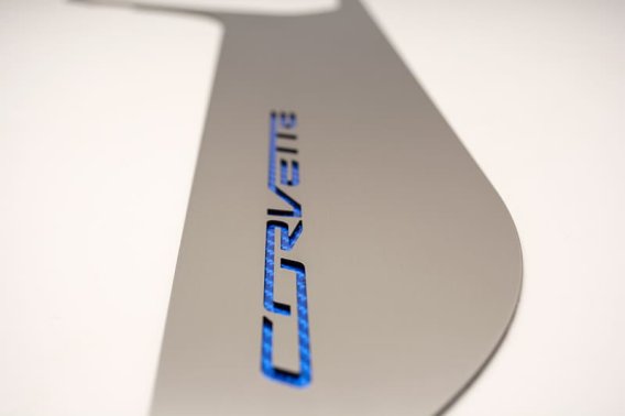 C7 Corvette Door Guards Kick Plates w/Carbon Inlay