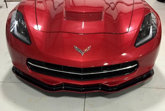 C7 Corvette Front Splitter Stage 2 Striped Signature Series 