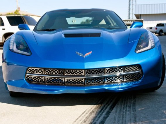 C7 Corvette Polished Stainless Steel Front Grille