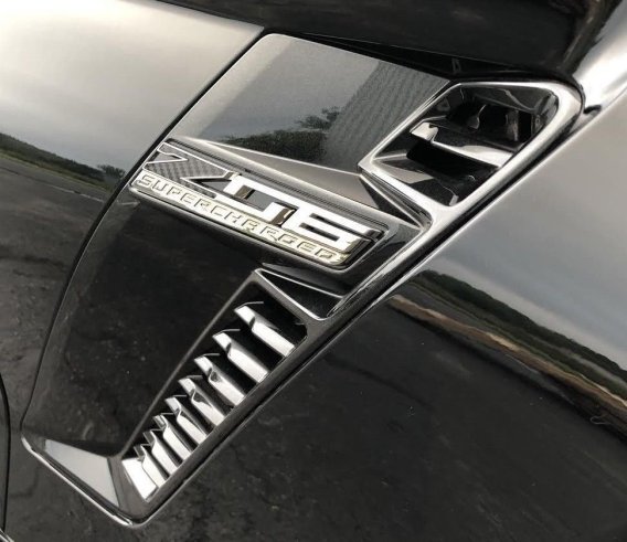 C7 Corvette Z06 Vinyl Carbon Fiber Fender Emblem Insert