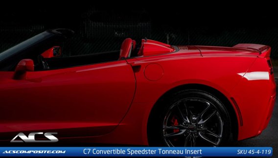 C7 CORVETTE STINGRAY SPEEDSTER TONNEAU INSERT W/ REAR GLASS