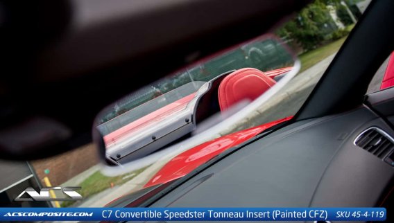 C7 CORVETTE STINGRAY SPEEDSTER TONNEAU INSERT W/ REAR GLASS