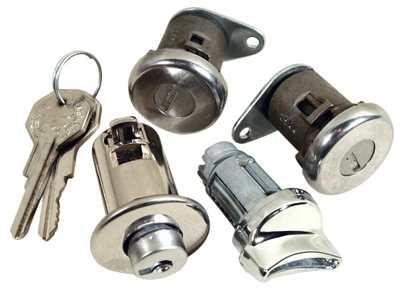 1963 C2 Corvette Lock Set- Ignition Doors and Glove Box