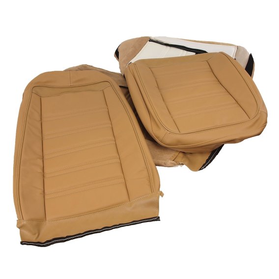 419053 Leather Seat Covers Dark Saddle Leather/Vinyl Original For 70-71 Corvette