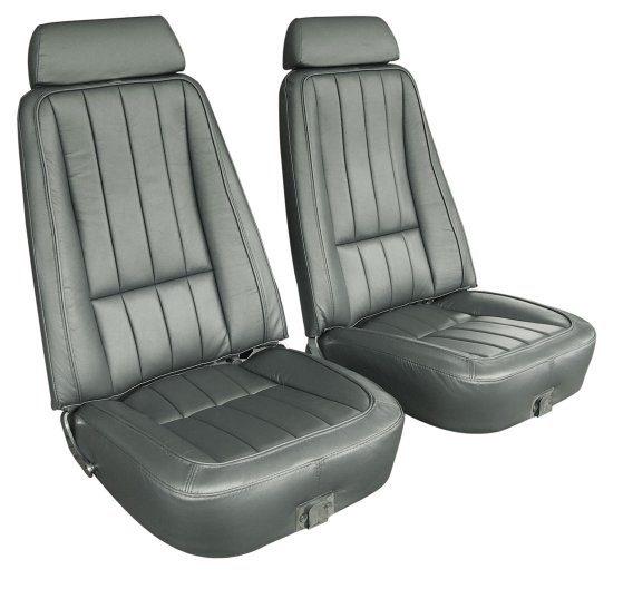 Leather-Like Vinyl Seat Covers Gunmetal For 1969 Corvette