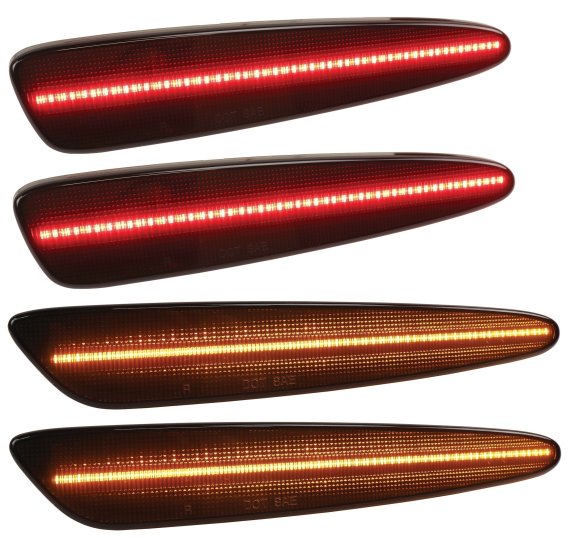 Smoked LED Sidemarker Set Front & Rear For 2005-2013 Corvette