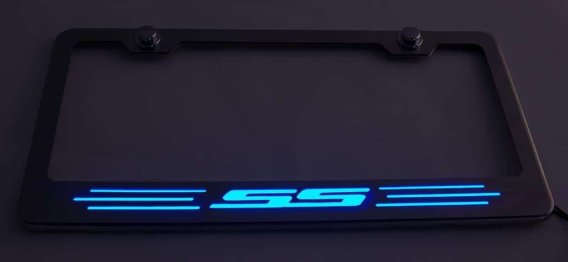 Camaro SS Rear License Plate Frame With SS Lettering in Carbon Fiber