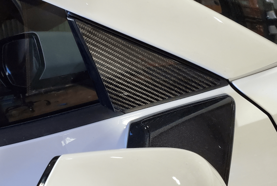 C8 Corvette Carbon Fiber A-Pillar Trim Set