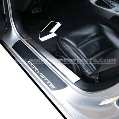 C6 Corvette Stainless Steel Door Sill Plates Protector
