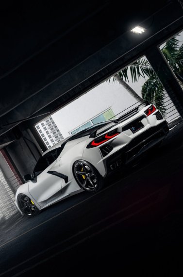 2020-2023 C8 Corvette Reproduction Replica Satin Black 5-Spoke Rim Wheels Package