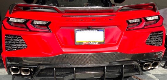 2020-2025 C8 Z06 Corvette High Gloss Carbon Fiber Rear Fascia Side Air Vent Replacements - Pair