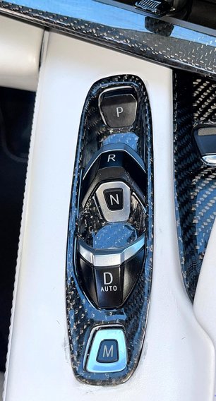 2020-2025 C8 Corvette High Gloss Carbon Fiber Electronic Transmission Shift Control Bezel Overlay