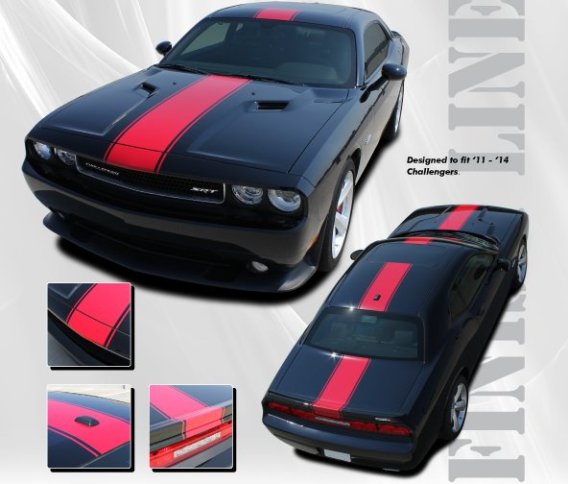 2011-2014 Dodge Challenger Finish Line Stripes Kit