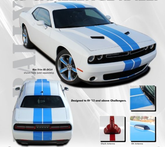 2015-2023 Dodge Challenger Challenge Rally Stripe Kit