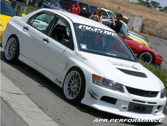 APR Performance Fiber Glass EVO 9 Front Bumper w. APR Lip Incorporated fits 2006-2007 Mitsubishi ...