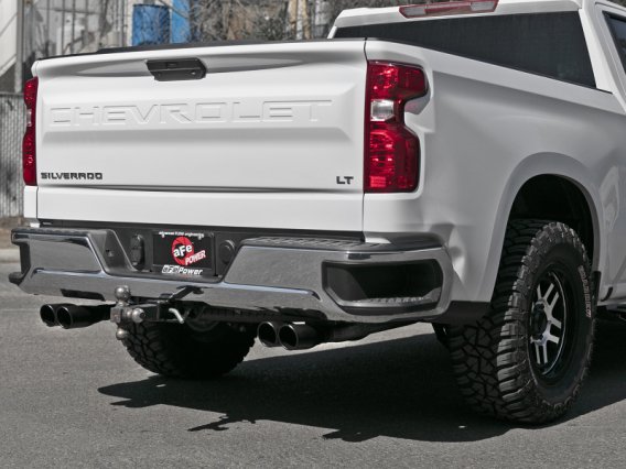 aFe Vulcan Series 3in-2-1/2in 304 SS Cat-Back 2019 GM Silverado / Sierra 1500 V8-5.3L w/ Black Ti...