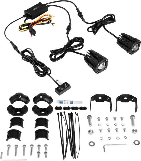 XK Glow Dual LED Driving Lights 2-Inch White/Amber for Motorcycles UTVs & ATVs