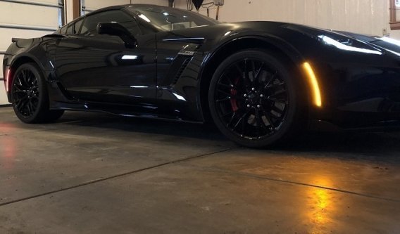 2014-2019 C7 Corvette Full Strip LED Side Markers Blackouts and Clear