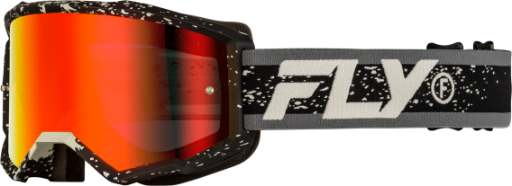 Fly Racing Zone MX ATV Off-Road Riding Goggle (Black/Grey, Adult)