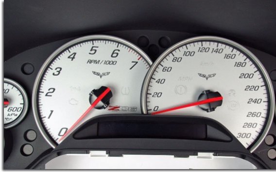 C6 Corvette Colored Gauge Faces