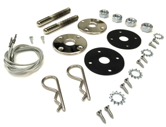 1970-1974 Dodge Challenger Mopar Hood Pin Kit with 18" Lanyards