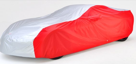 C7 Corvette Intro-Guard Silver and Red Car cover