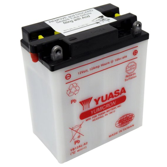 Yuasa Conventional 12V Battery YB12AL-YB-M2210Y (Acid Not Included)