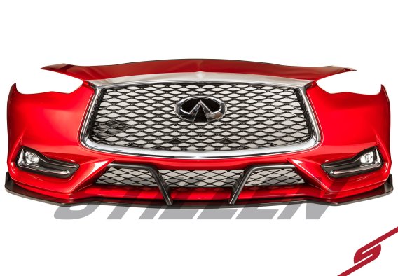 2017-2021 Infiniti Q60 Front Splitter & Winglets - KB11232 Stillen Exterior Styling