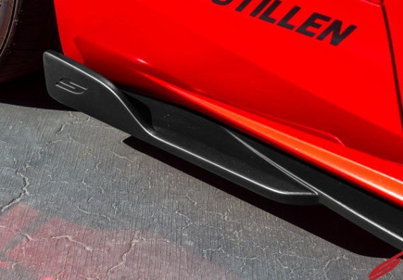2017-2022 Infiniti Q60 Side Skirts & Rear Corners- Matte Black - KB11236MB Stillen Exterior Styli...