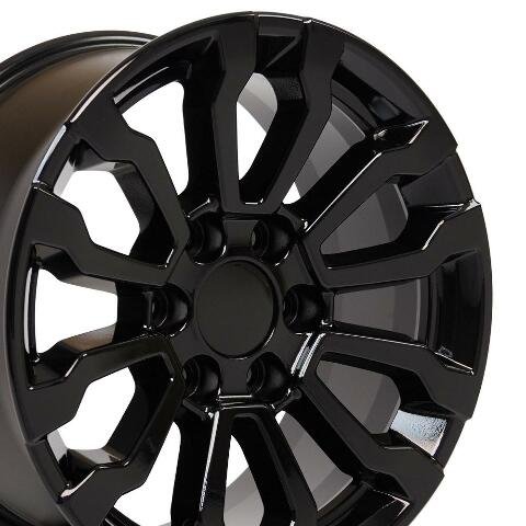 2019 GMC Sierra, Chevy Tahoe, Yukon, Escalade Rim 18" Replica Wheel CV35 - 18x8.5 Black Wheel