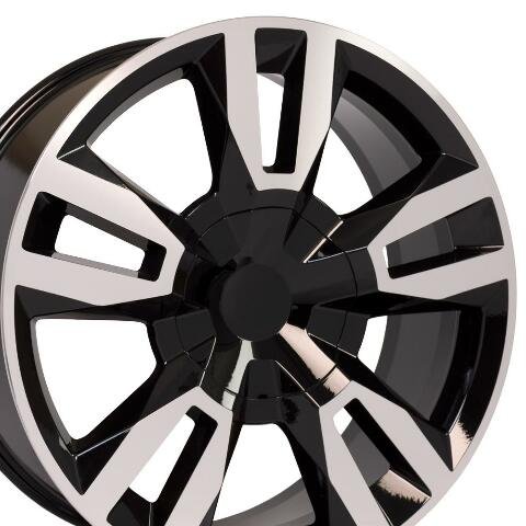 Chevy Tahoe 22"x9" Replica Black Machined Wheel CV40 OE Wheels