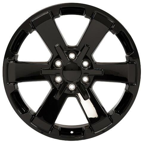 Chevy Silverado Tahoe GMC Yukon 22" Replica Wheel CV41 Rally Black 22x9