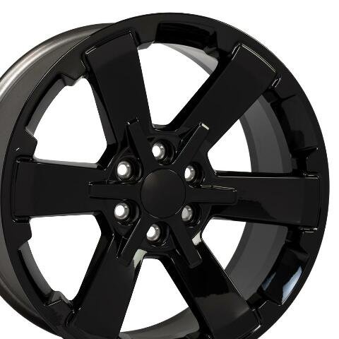 Chevy Silverado Tahoe GMC Yukon 22" Replica Wheel CV41 Rally Black 22x9
