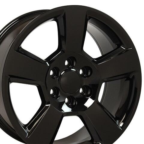 20" Replica Wheel CV76 Fits Tahoe Yukon Silverado Escalade Rim 20x9 Black Wheel