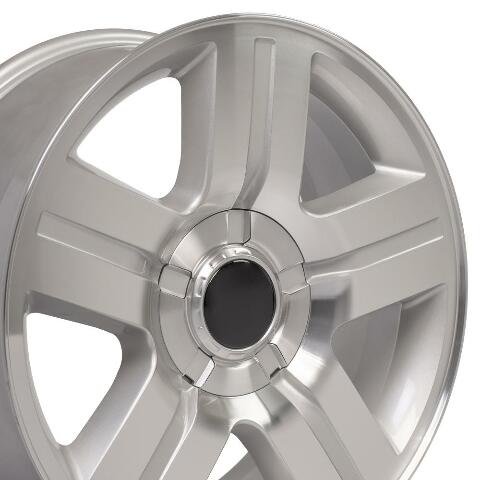 20" Replica Wheel CV84 Fits Silverado Rim 20x8.5 Silver Wheel