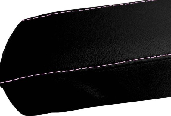 2016-2023 Camaro Console Lid Pull Over Armrest Cover Leather Pink Stitch