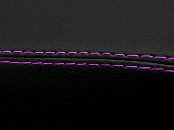 2016-2023 Camaro Console Lid Pull Over Armrest Cover Leather Purple Stitch
