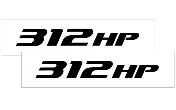 2010-2015 Camaro Hood Rise Decal Set 312 HP