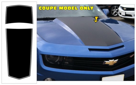2010-2013 Camaro Over The Car Stripe Kit Coupe Solid with Pinstripe Style