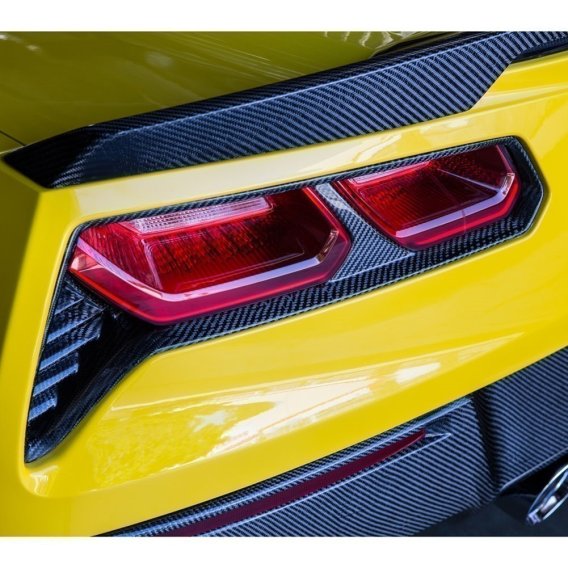 2014-2019 C7 Corvette Trufiber Carbon Fiber Rear Taillight Bezels