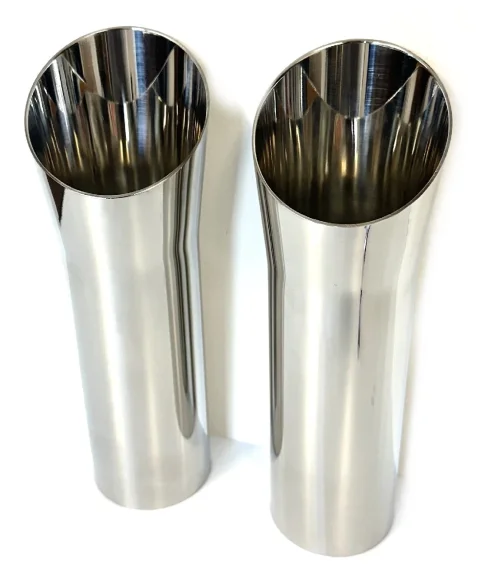 1968-72 Oldsmobile Cutlass 442 Chrome Stainless Steel Trumpet Exhaust Tips