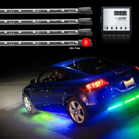XK Glow 8X24 Tubes LED Accent Light 3 Million Colors for Car/Truck