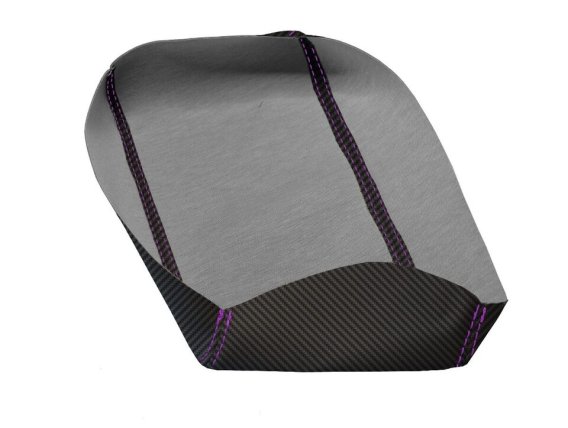 1997-2004 Corvette C5 Console Armrest PVC Carbon Fiber Cover - Purple Stitch