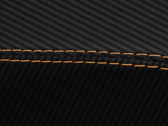 1997-2004 Corvette C5 Console Armrest PVC Carbon Fiber Cover - Orange Stitch