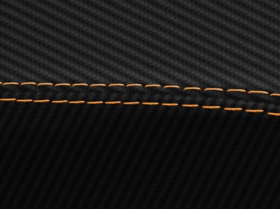 1997-2004 Corvette C5 Console Armrest PVC Carbon Fiber Cover - Orange Stitch