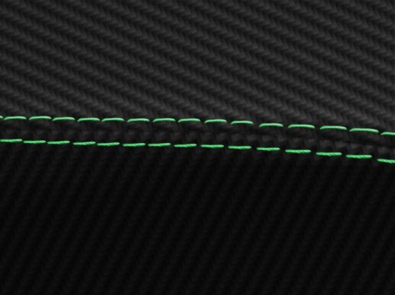 1997-2004 Corvette C5 Console Armrest PVC Carbon Fiber Cover - Green Stitch