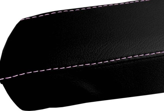 2016-2023 CAMARO CONSOLE LID ARMREST COVER LEATHER PINK STITCH